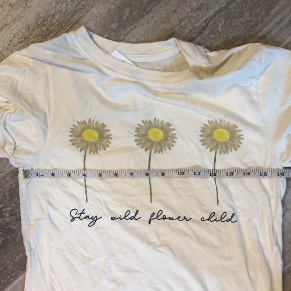 NWT PROJECT KARMA Stay Wild Flower Child Tee Shirt Small - Picture 5 of 9